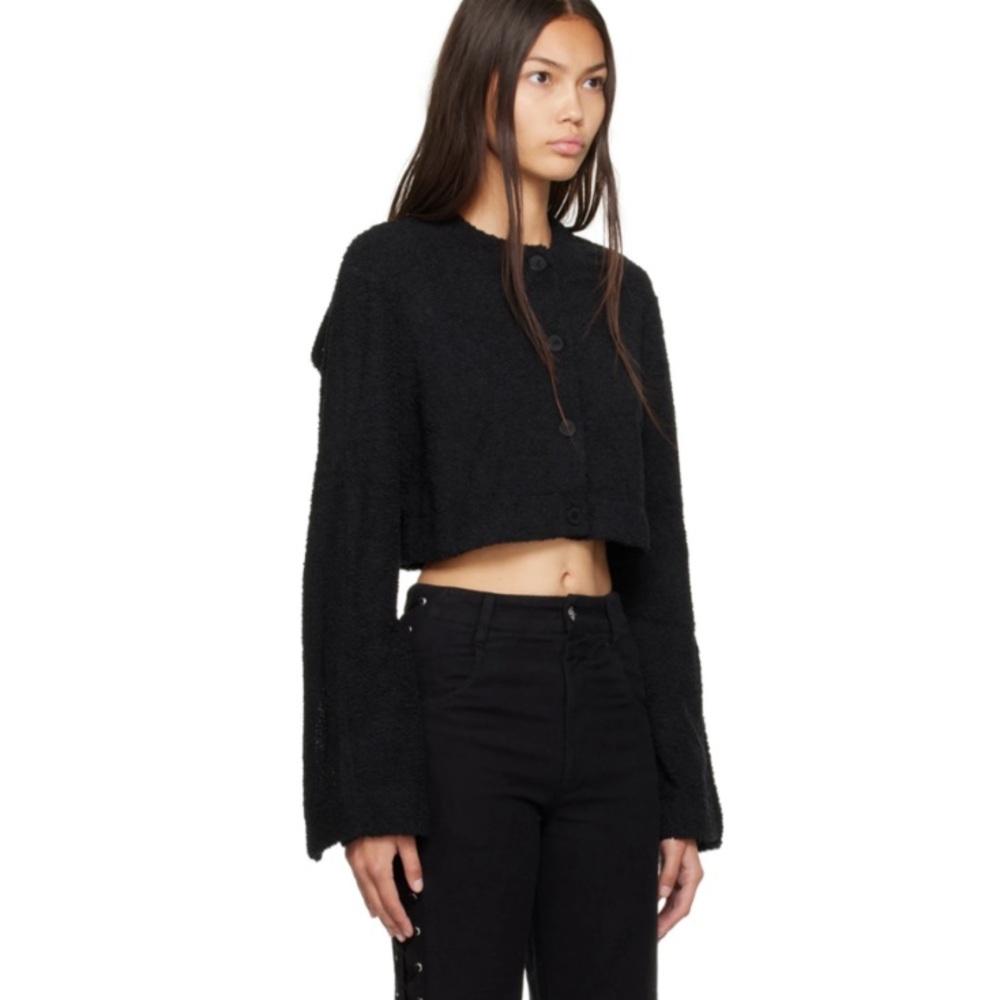 Eckhaus Latta Pile Jacket Crop Cardigan Size S